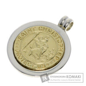 Tiffany Co St Christopher pendant top yellow gold sterling silver